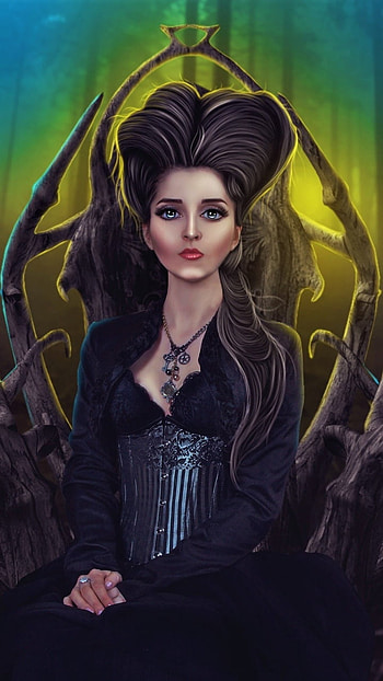 Witch in Forest, dark, fantasy, witch, Dark Fantasy HD phone wallpaper