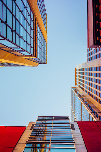 Cities, Sky, Building, Facade, Bottom View HD phone wallpaper