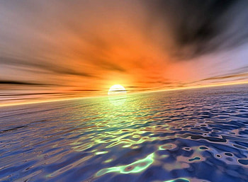 Sunset, sea, beautiful, nature HD wallpaper