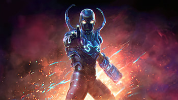 Blue Beetle Bold Stance, blue-beetle, superheroes, artwork, digital-art HD wallpaper