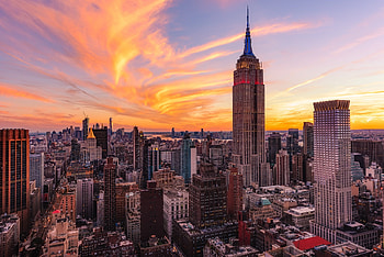 New York sunset, Empire State Building, Iconic skyline, Getty graphy HD wallpaper