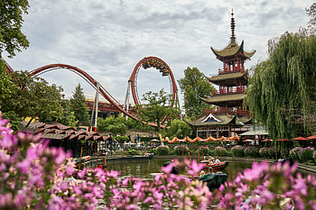 Tivoli Gardens, E-tickets, Copenhagen excursion, Amusement park HD wallpaper