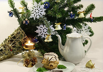 Holidays Tea Time, still life, abstract, Holidays, tea time HD wallpaper
