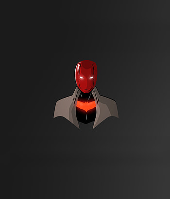Red hood, illustrator, minimal HD phone wallpaper