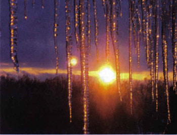 icicles in the sun, winter, sun, melting, icicles HD wallpaper