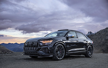 2022, Audi SQ8, ABT, front view, exterior, black SQ8, tuning SQ8, new black Q8, German cars, Audi HD wallpaper
