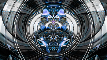 Blue White Black Shapes Art Lines Abstraction Abstract HD wallpaper