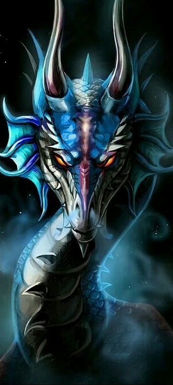 Dragon, blue, cool, bluedragon HD phone wallpaper