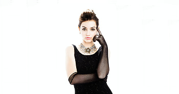 Portrait, black dress, Ana de Armas HD wallpaper