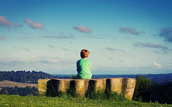 Nature, Sky, Miscellanea, Miscellaneous, Loneliness, Child, Elevation, Boy HD wallpaper