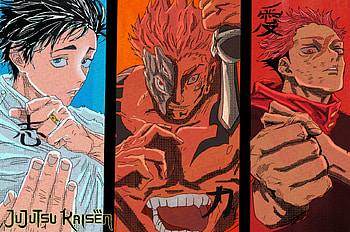 YUTA -yuji vs sukuna, Jujutsu Kaisen, Yuji Itadori, Sukuna (Jujutsu Kaisen), Yuta Okkotsu, Anime HD wallpaper