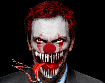 Evil Clown, face, evil, 3d, clown HD wallpaper