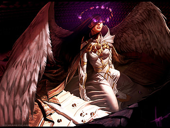 Angel, abstract, cg, 3d, fantasy HD wallpaper