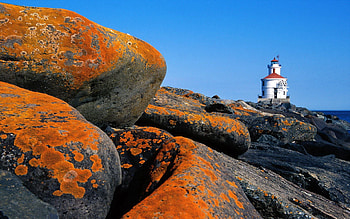 Nature, Stones, Sea, Shore, Bank, Stains, Spots, Lighthouse HD wallpaper