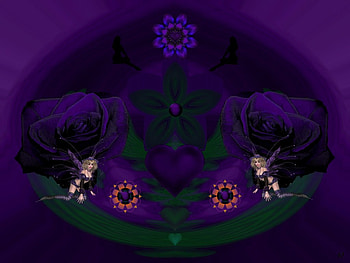 Purple Dreamer, eye candy, abstract, 3d, fractal, collage HD wallpaper