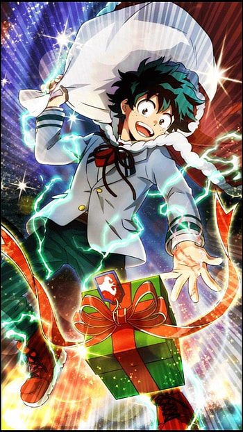 Anime Christmas, electric blue, art HD phone wallpaper