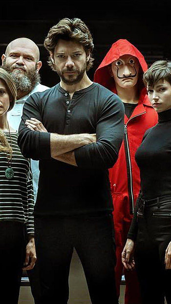 Money Heist, cast team HD phone wallpaper
