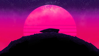 Future Sports Car Neon Sunset Background , neon, sunset, artist, artwork, digital-art HD wallpaper