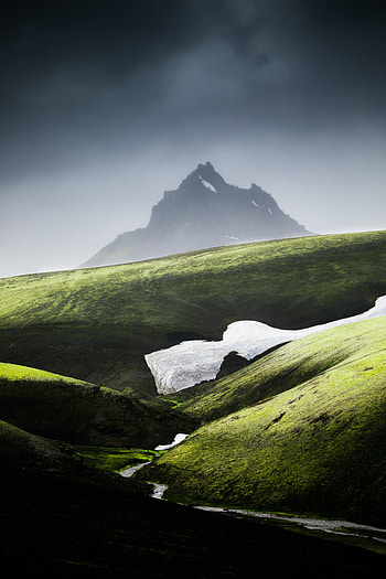 Nature, Mountain, Vertex, Top, Fog, Slope HD phone wallpaper