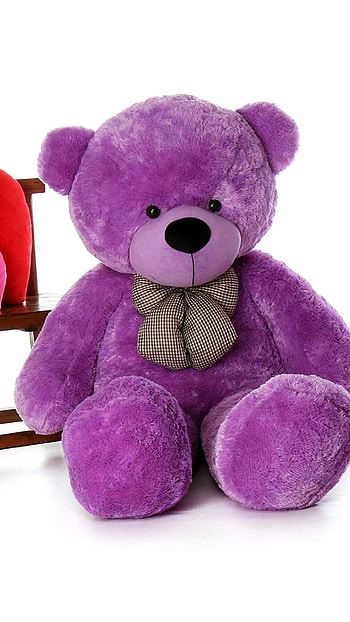 Teddy Bear Live, Purple Toy HD phone wallpaper