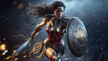 A Legendary Wonder Woman, wonder-woman, superheroes, artwork, art, digital-art, ai, deviantart HD wallpaper