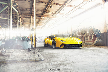 Yellow Lamborghini Huracan 2018, lamborghini-huracan, lamborghini, cars, artist, behance HD wallpaper