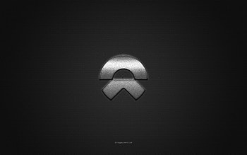 NIO logo, silver shiny logo, NIO metal emblem, gray carbon fiber texture, NIO, brands, creative art, NIO emblem HD wallpaper