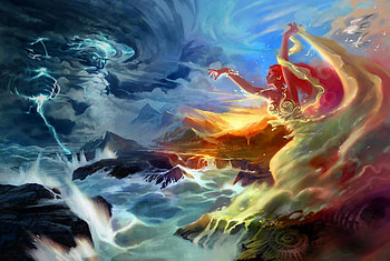 Angel and Zeus, zeus, angel, fight, color HD wallpaper