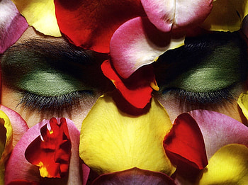 Camouflage, multicolored, graphy, art, violet, yellow, green, red HD wallpaper
