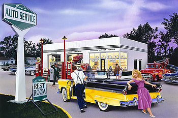 Late For The Prom, fuel, prom, gas station, cars HD wallpaper