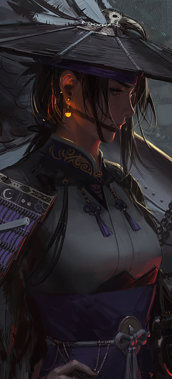 Moonlit Raven Samurai — Fantasy , fantasy, samurai HD phone wallpaper