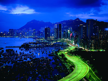 Landscape, Cities, Roads, Night HD wallpaper