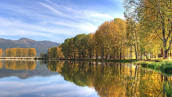 Landscape, Autumn, Lakes HD wallpaper