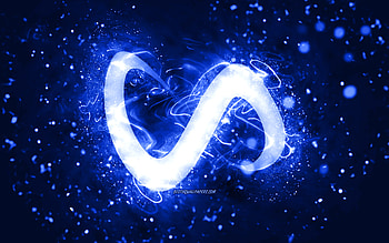 DJ Snake dark blue logo, , Norwegian DJs, dark blue neon lights, creative, dark blue abstract background, William Sami Etienne Grigahcine, DJ Snake logo, music stars, DJ Snake HD wallpaper