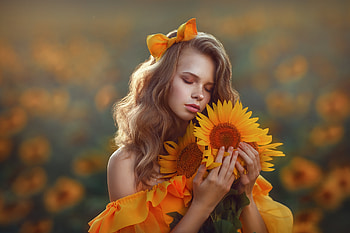 Model, women, girl, hair HD wallpaper