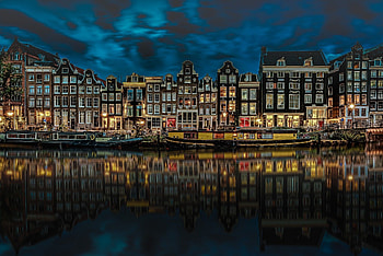 Amsterdam Skyline, Urban landscape, Dutch city, Digital HD wallpaper