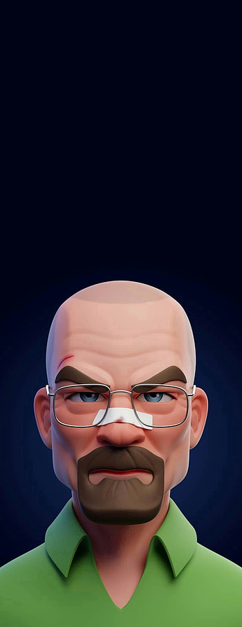 Heisenberg 3d, blue, breaking bad, walter white, dark HD phone wallpaper