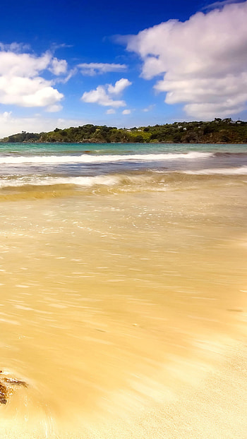 Mauritius beach, Sandy shores, Crystal-clear waters, Relaxing vibes HD phone wallpaper