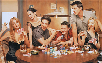 Rachel Green from Friends, Poker scene from Friends, Jennifer Aniston, Friends cast HD wallpaper