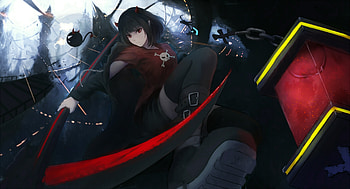 Anime girl, fight, dark HD wallpaper