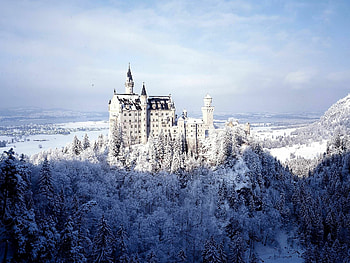 Chatilde cent teau palais, Neuschwanstein Castle, Castle , German landmark HD wallpaper