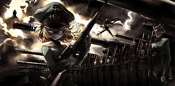 Youjo Senki Army, War, Anime, Tanya, Youjo Senki HD wallpaper