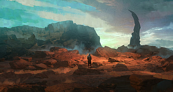 Alone, Art, Rocks, Loneliness, Lonely, Wanderer HD wallpaper