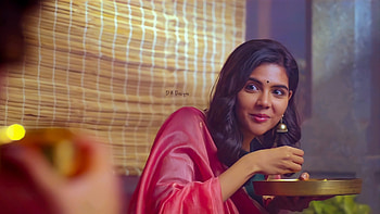 Kalyani Priyadarshini, magenta, lip, hridayam HD wallpaper