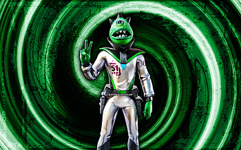 Zorgoton, green grunge background, Fortnite, vortex, Fortnite characters, Zorgoton Skin, Fortnite Battle Royale, Zorgoton Fortnite HD wallpaper
