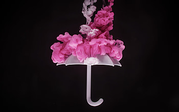 Abstract, pink, ink, dipping, umbrella HD wallpaper