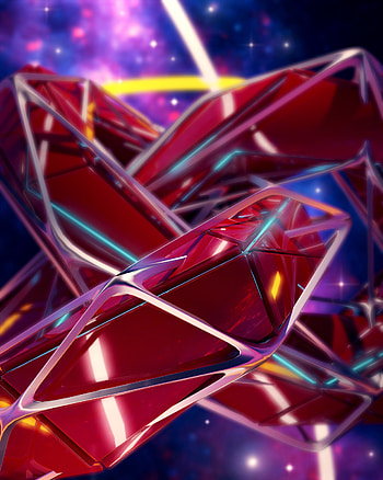 3D, Glow, Volume, Fragment HD phone wallpaper