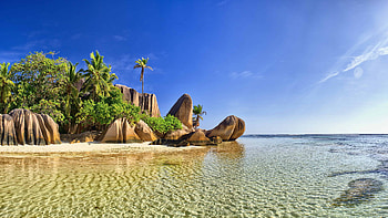Seychelles beach , Beach backgrounds HD wallpaper