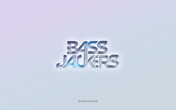 Bassjackers logo, cut out 3d text, white background, Bassjackers 3d logo, Bassjackers emblem, Bassjackers, embossed logo, Bassjackers 3d emblem HD wallpaper