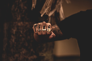 Rings, Hand, Miscellanea, Miscellaneous, Tattoo, Fingers, Fist HD wallpaper